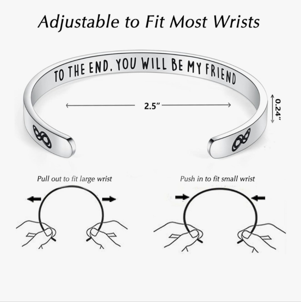 Silver Infinity Friendship Bracelet - Picture 2 of 2